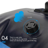 60L Waterproof Backpack For Swimming Diving Surfing Large Capacity Mountaineering Bag - Blue - Low Angle