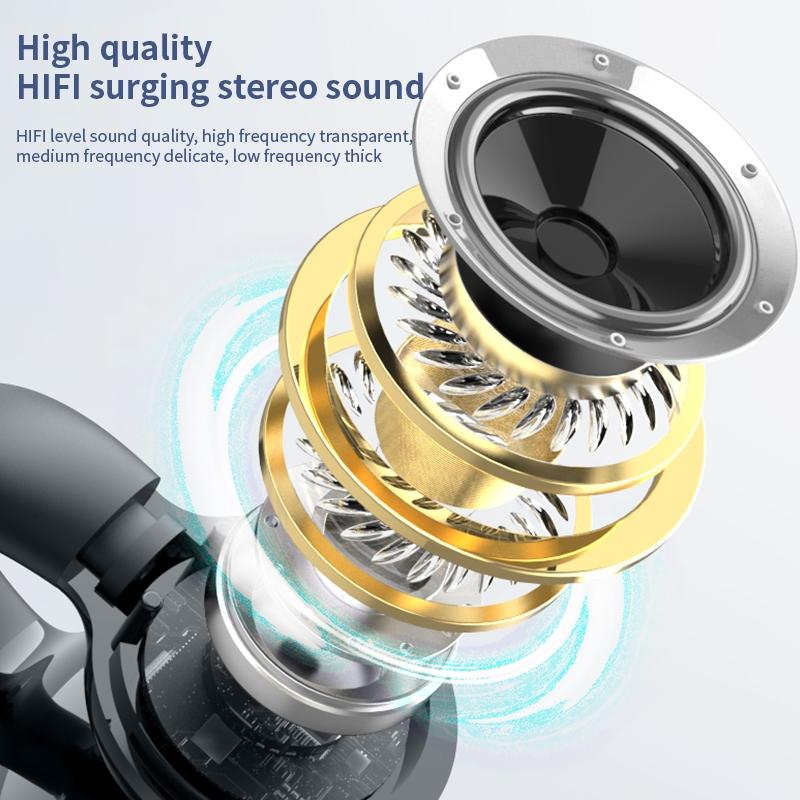 Wireless Bone Conduction Earphone - Single Ear Clamp Design - White