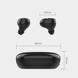 Waterproof Tws Bluetooth Earphones - Hd Stereo Sound - Red - 45-Degree Angle