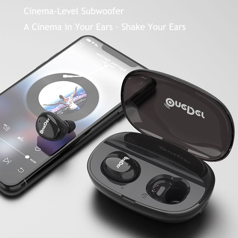 Waterproof Tws Bluetooth Earphones - Hd Stereo Sound - Red