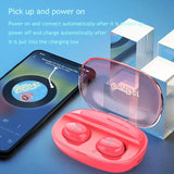Waterproof Tws Bluetooth Earphones - Hd Stereo Sound - Red