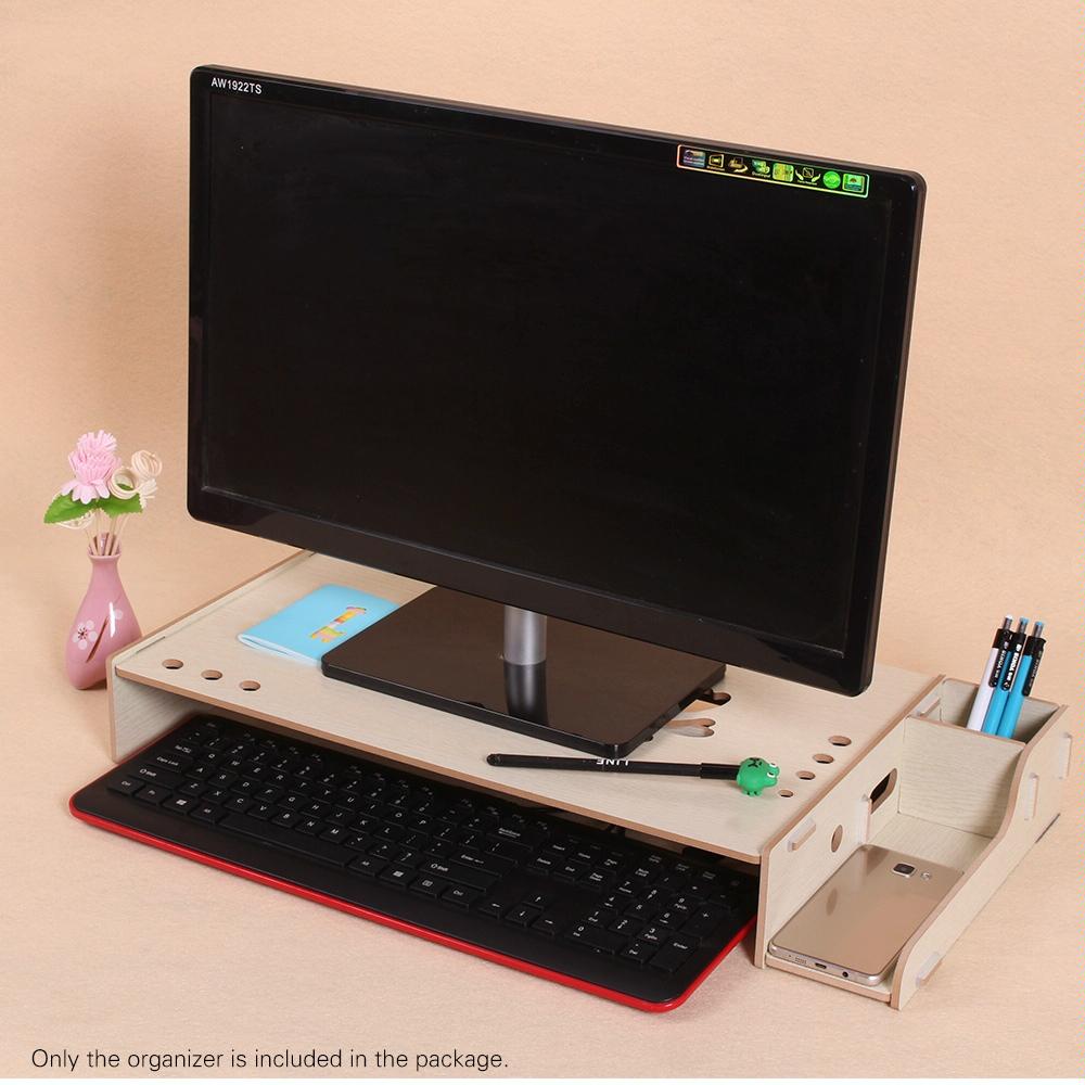 Wood Monitor Stand with Keyboard Storage - Tbd049404601B