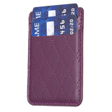 Diamond Lattice Card Bag Sticker For Mobile Phones - Pink