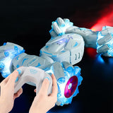 Stunt Car with 2.4g Remote Control - Single Rc Torsion Design - Blue - Close-Up Angle