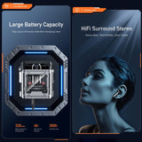 Wireless Gaming Earbuds - Tws Bluetooth - Silver - Rear View