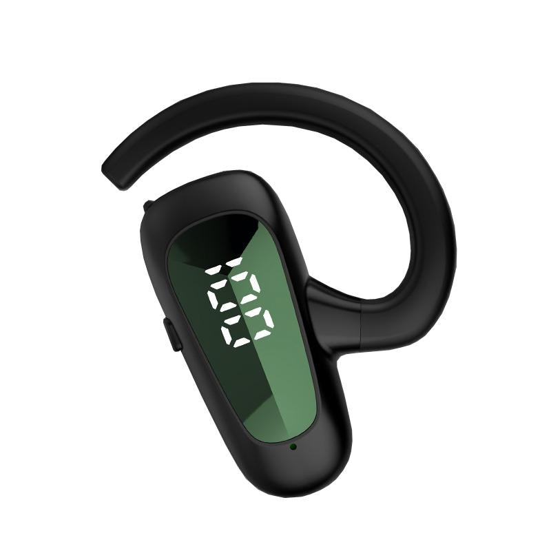 Digital Display Bluetooth Earphones - Bone Conduction Stereo - Red