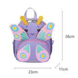 Girls' Butterfly Backpack - Compact and Colourful - Pink - Top-Down View