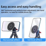 Universal Magnetic Phone Holder for Tripod and Magic Arm - Black - Low Angle