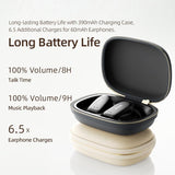 Open Earhook Bluetooth Earphones - X900 - Beige - Rear View