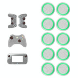 10-piece Luminous Gamepad Button Caps for Ps5 / Ps4 / Ps3 / Xbox one / 360 / Pro / Series x / s - Transparent Red Circle