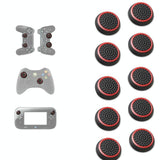 10-piece Luminous Gamepad Button Caps for Ps5 / Ps4 / Ps3 / Xbox one / 360 / Pro / Series x / s - Transparent Red Circle