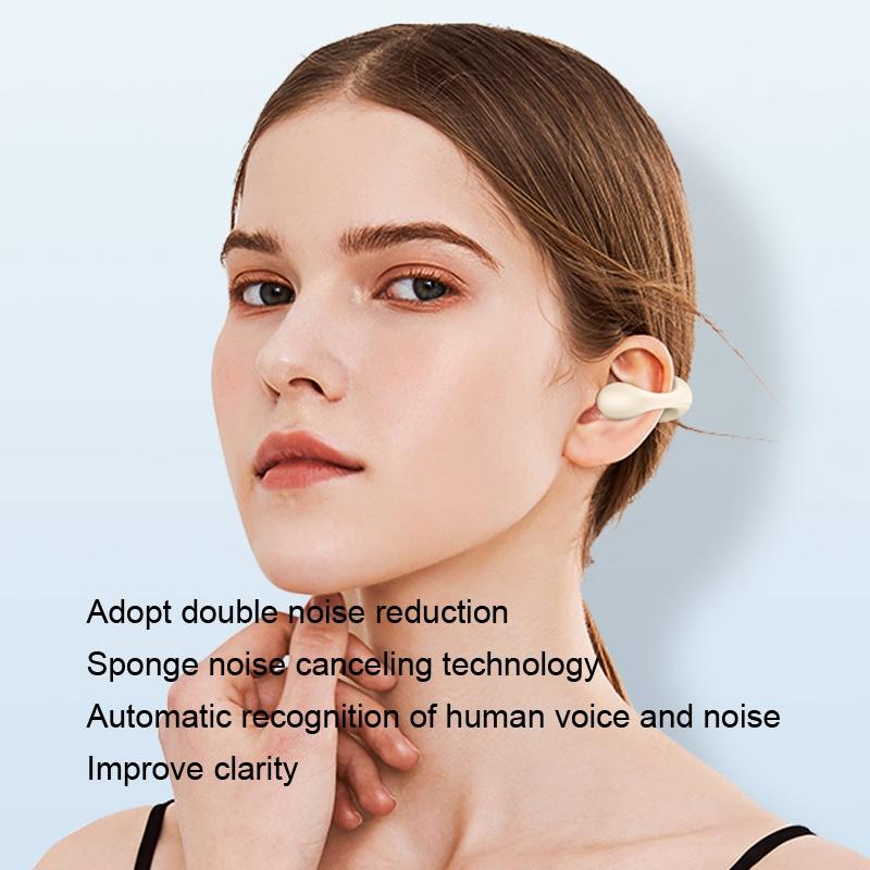 Mini Bone Conduction Bluetooth Earphone for Running and Sports - Skin Colour