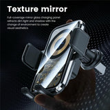 15w Fast Car Vent Wireless Charger with Intelligent Induction - Silver