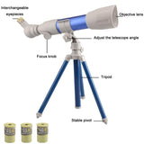 High-definition Children's Telescope for Science Education - A Model Blue - Top-Down View