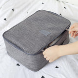 Large Capacity Cationic Trolley Suitcase for Trip Storage - Grey - 45-Degree Angle