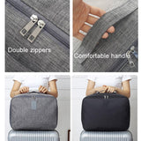 Large Capacity Cationic Trolley Suitcase for Trip Storage - Grey - Close-Up Angle