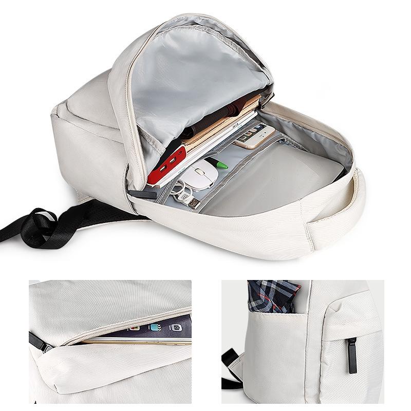 Waterproof Laptop Backpack - Large Capacity Wear-Resistant 13-15.4 Inches - Beige
