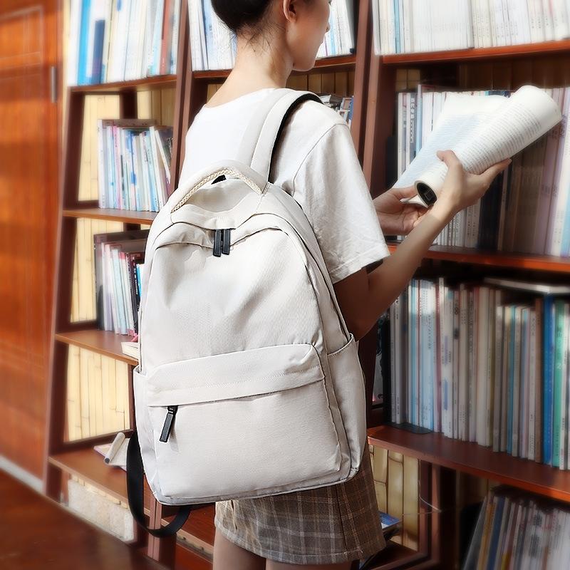 Waterproof Laptop Backpack - Large Capacity Wear-Resistant 13-15.4 Inches - Beige