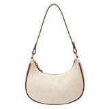 Stylish Crescent Shoulder Bag For Women - Black - Low Angle