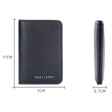 Lightweight Litchi Pattern Card Holder Coffee - Side View