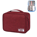 Versatile Cationic Digital Storage Bag for Data Cables - Purple