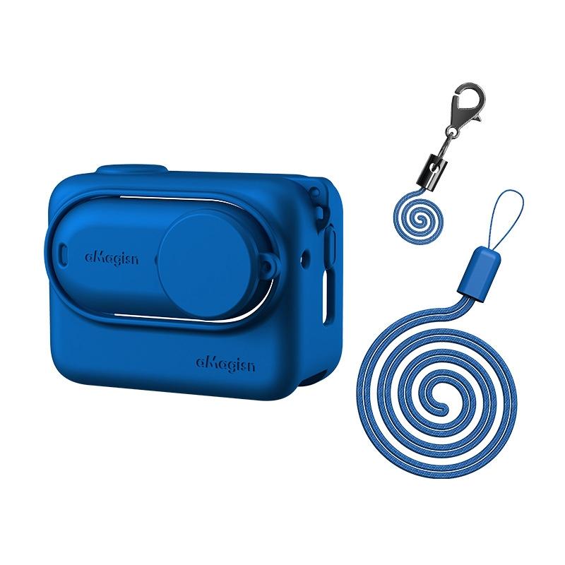 Amagisn Silicone Body Cover for Insta360 Go 3 with Lanyard - Blue