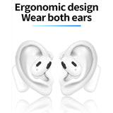 Wireless Hanging Earbuds with Bluetooth V5.4 Stereo Sound - White - Top-Down View