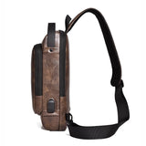 Waterproof Anti Theft Crossbody Backpack For Men - Light Brown