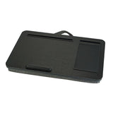 Black Wood Multifunctional Lazy Desk - Compact Design - Side View