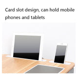 Black Wood Multifunctional Lazy Desk - Compact Design - Close-Up Angle