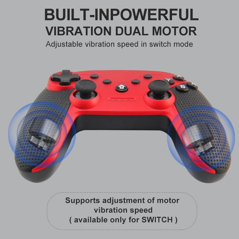 Universal 3-in-1 Gamepad for Switch Pc and Android - Red