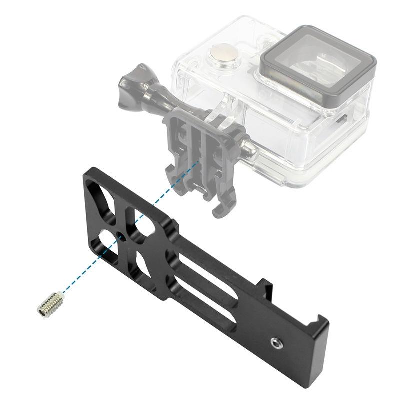 Rail Side Mount for Gopro and Other Action Cameras - 20mm for Hunting Shots - Black
