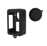 Protective Silicone Case with Lens Cap for Dji Action 3 - Red - Low Angle