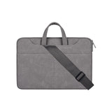 13.3 Inch Detachable Shoulder Laptop Bag - Frosted Pu Business - Light Gray - Extra Image