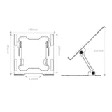 Foldable Laptop Stand - Hollow Design Heat-dissipating Flat Desktop - Moon Silver - Top-Down View