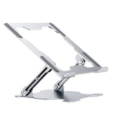 Foldable Laptop Stand - Hollow Design Heat-dissipating Flat Desktop - Moon Silver