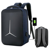 Waterproof Business Laptop Backpack with Usb Port - 15 Inch Capacity - Simplified Gray - Front View