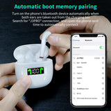 Waterproof Wireless Bluetooth Earbuds with Led Display and Hifi Sound - White - Extra Image