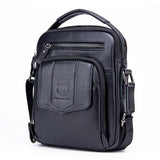 Retro Leather Shoulder Bag For Men Large Capacity - Brown