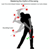 Indoor Golf Swing Practice Stick with Sound Assistant - Red - Low Angle