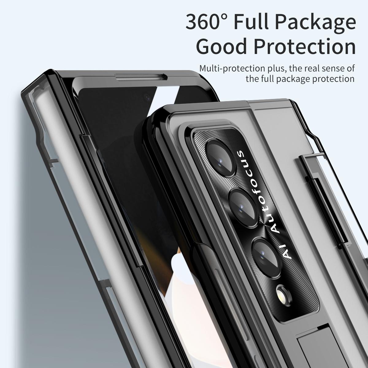 For Samsung Galaxy Z Fold4 5G Phantom Series Folding Case - Silver