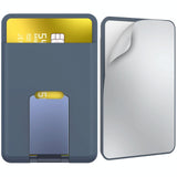 Universal Mobile Phone Card Holder Organizer Bag - Dark Blue - Rear View