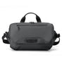 3 Point Strap Men Cycling Chest Bag Anti Sway Design - Grey