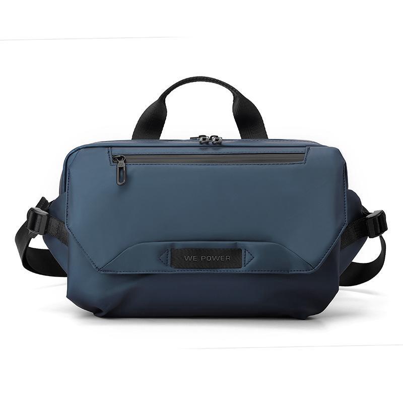 3 Point Strap Men Cycling Chest Bag Anti Sway Design - Grey