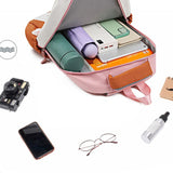 Adorable Junior High Backpack For Travel - Red - Rear View