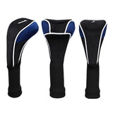 3-in-1 Golf Club Cover Set - No.1 No.3 No.5 - Black - Side View