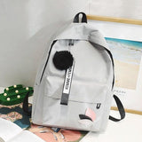 Student Canvas Backpack - Black - Front View