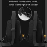 Waterproof Men Chest Bag Multifunctional Shoulder Crossbody For Riding And Casual Use - Grey - Extra Image