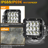 35W / 4000Lm / 6000K / Dc 9 - 30V Car 5 Inch Square Work Light - Yellow - Extra Image