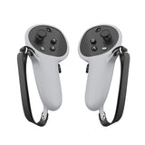 Pair of Silicone Vr Handle Cases for Meta Quest Pro - White - Low Angle